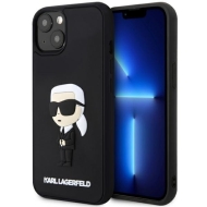 Karl Lagerfeld KLHCP14M3DRKINK iPhone 14 Plus / 15 Plus 6.7" czarny/black hardcase Rubber Ikonik 3D