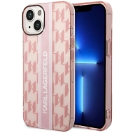 Karl Lagerfeld KLHCP14MHKLSPCP iPhone 14 Plus / 15 Plus 6,7" hardcase różowy/pink Mono Vertical Stripe