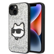Karl Lagerfeld KLHCP14SG2CPS iPhone 14 / 15 / 13 6,1" srebrny/silver hardcase Glitter Choupette Patch