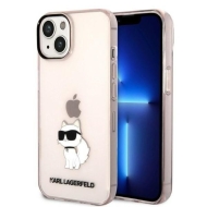 Karl Lagerfeld KLHCP14SHNCHTCP iPhone 14 / 15 / 13 6,1" różowy/pink hardcase Ikonik Choupette