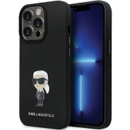 Karl Lagerfeld KLHCP14XSMHKNPK iPhone 14 Pro Max 6.7" czarny/black Silicone Ikonik Metal Pin