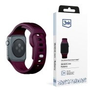 Pasek 3MK Silicone Watch Strap ciemnofioletowy /mulberry dla Apple Watch 38/40/41mm