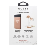 Guess GUBPERPBTRG zestaw 2w1 power bank 4000 mAh + słuchawki 3.5mm różowo-złoty/rose gold