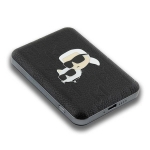Karl Lagerfeld Powerbank indukcyjny KLPB5FPGKSKCHK 15W 5000mAh czarny/black Karl&Choupette Head Pin MagSafe