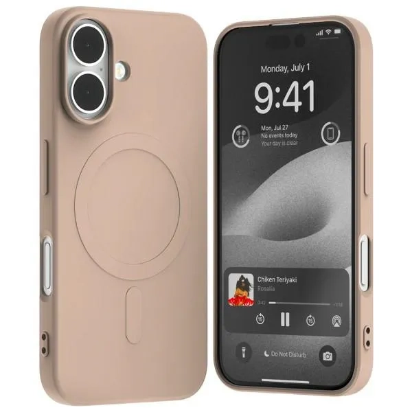 Etui do iPhone 16 Mercury MagSafe Semi-Silicone różowo-piaskowe