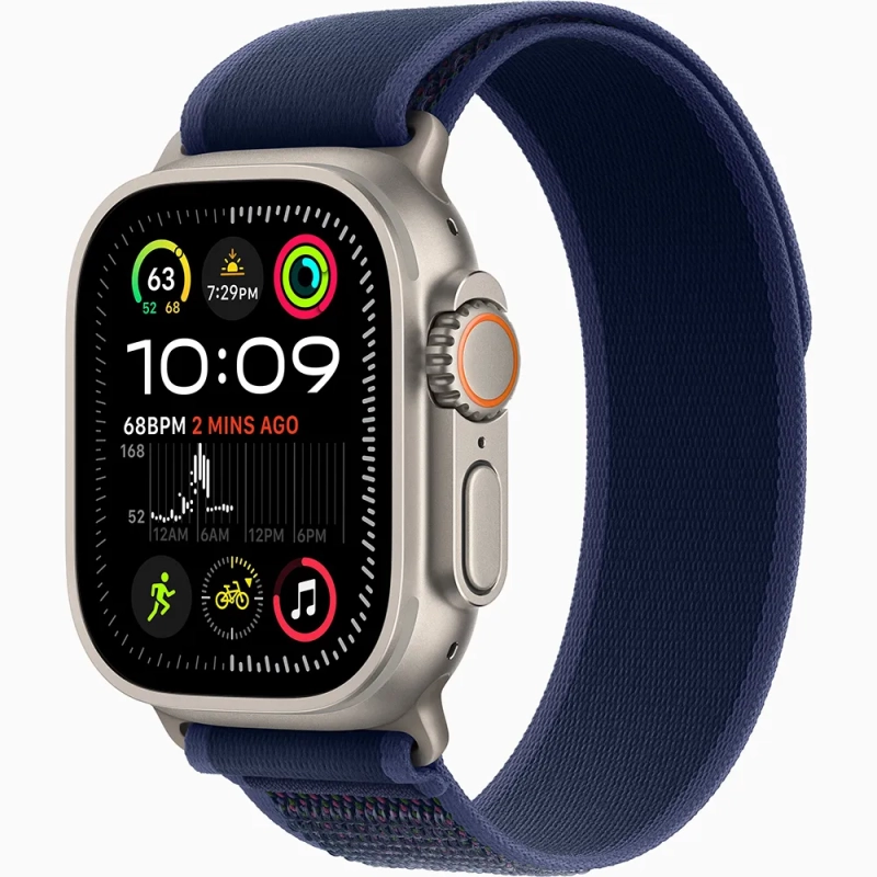 Apple Watch Ultra 2 LTE 49 mm koperta tytanowa + opaska Trail rozmiar S/M niebieska