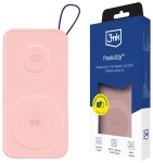 Powerbank 3mk PastelUp 10000 mAh 22.5 W MagSafe QI USB-A, USB-C, Lightning różowy