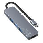 Hub adapter USB 5w1 PD 60W USB-C Somostel SMS-BZ08 srebrny