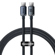 Kabel USB-C Power Delivery Quick Charge  3.0 100 W 1,2 m  Baseus Crystal Shine CAJY000601 czarny