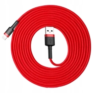 Kabel USB-A / Lightning  2 A 3 m  Baseus Cafule CALKLF-R09 czerwony