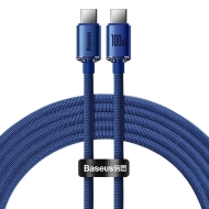 Kabel USB-C Power Delivery Quick Charge  3.0 100 W 1,2 m  Baseus Crystal Shine CAJY000603 niebieski