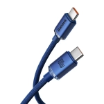 Kabel USB-C Power Delivery Quick Charge 3.0 100 W 1,2 m Baseus Crystal Shine CAJY000603 niebieski