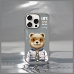 Nimmy etui iPhone 16 Pro 6.3" szary/gray Cool&Cute 2.0 Bear