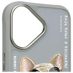 Nimmy etui iPhone 16 6.1" szary/gray Glasses Cool Dog