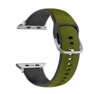 Beline pasek Apple Watch Silico Leather 38/40/41mm zielono-czarny/green-black box