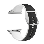 Beline pasek Apple Watch Silico Leather 38/40/41mm czarno-biały/black-white box