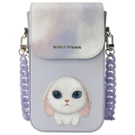 Nimmy Zestaw 3w1 torebka na telefon plus portfel plus etui na lokalizator fioletowy-purple Big Eyed Pet 2.0 Rabbit-3.webp