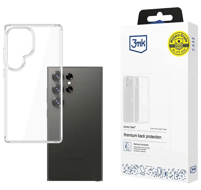 Pancerne etui do Samsung Galaxy S25 Ultra 3mk Armor Case przezroczyste