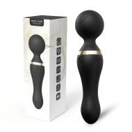 Masażer - magiczna różdżka - łechtaczka - 9 trybów - 19 cm - czarna