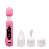 Masażer łechtaczki - body wand, różdżka z nakładkami
