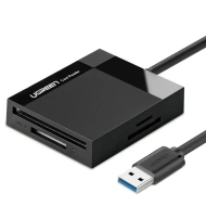 UGREEN CR125 Czytnik kart 4 w 1 USB 3.0 czarny