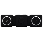 Ładowarka bezprzewodowa indukcyjna 3w1 Ecobox Magsafe 15 W USB-C Czarna - Black
