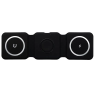 Ładowarka bezprzewodowa indukcyjna 3w1 Ecobox Magsafe 15 W USB-C Czarna - Black