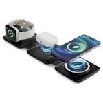 Ładowarka bezprzewodowa indukcyjna 3w1 Ecobox Magsafe 15 W czarna