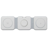 Ładowarka bezprzewodowa indukcyjna 3w1 Ecobox Magsafe 15 W USB-C Biała - White