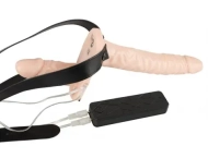 Podwójna penetracja – uprząż strapon, 2 sex penisy
