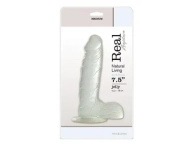 Dildo z przyssawką i jądrami - realistyczny penis 19 cm