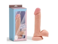 Dildo z przyssawką i jądrami – realistyczny penis 19 cm