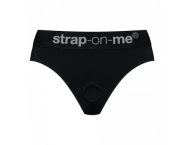 Czarne Seksowne Majtki Push-Up Strap-On Uprząż S