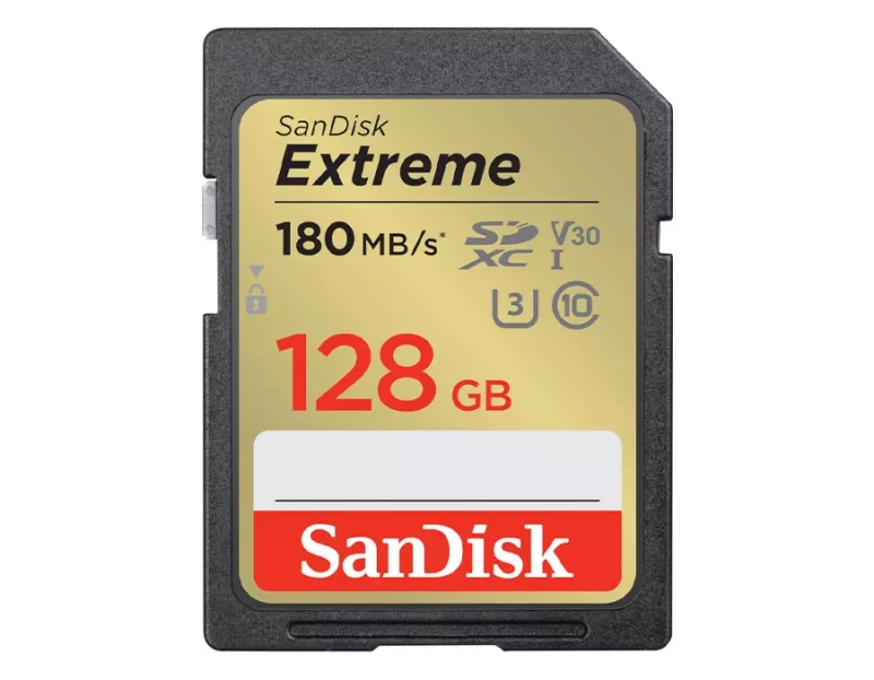 Karta pamięci SanDisk Extreme SDXC 128 GB 180/90 Mb/s C10 V30 UHS-I U3