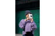 LOMO BLACK LEATHER WRIST STRAP