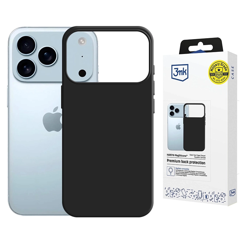 Etui 3MK Hardy MagSilicone do Apple iPhone 17 Pro Grafitowy - Graphite