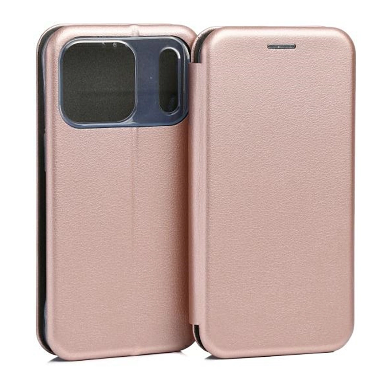 Etui Beline Book Magnetic do iPhone 17 Pro Różowo-złoty - Rose-gold