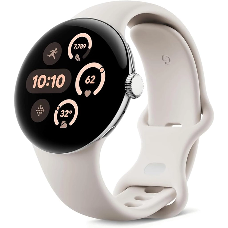 Smartwatch Google Pixel Watch 3 41mm BT/Wi-Fi koperta Srebrna + pasek Porcelanowy - Porcelain