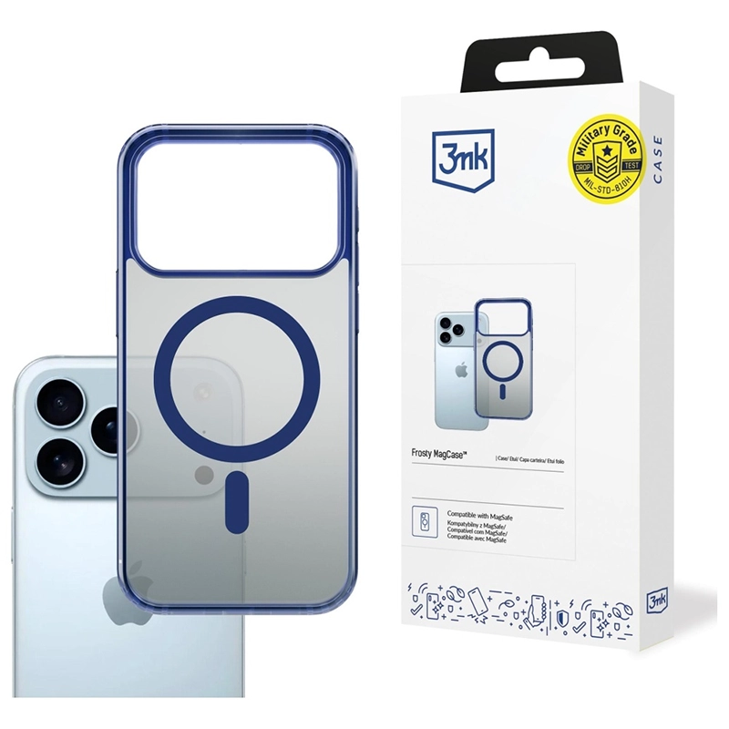 Etui 3MK Frosty MagCase do Apple iPhone 17 Pro Niebieski - Blue