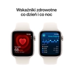Apple Watch SE (2024) GPS 40mm koperta aluminiowa Starlight + pasek Sport Band S/M Starlight