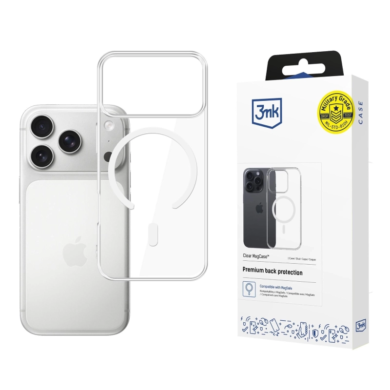Etui 3MK Clear MagCase do Apple iPhone 17 Pro Przezroczyste