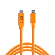  Kabel Tether Tools TetherPro USB-C - 2.0 Micro-B 5-Pin 4,6 m Pomarańczowy - Orange