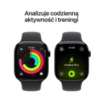 Apple Watch Series 11 (2025) GPS 46mm koperta aluminiowa Jet Black + pasek Black Sport Band S/M