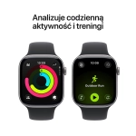 Apple Watch Series 11 (2025) GPS 46mm koperta aluminiowa Space Grey + pasek Black Sport Band S/M