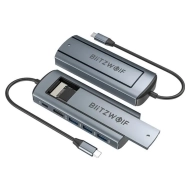Adapter Blitzwolf 6w1 HUB BW-Neo TH13 5x USB-C Szary - Grey