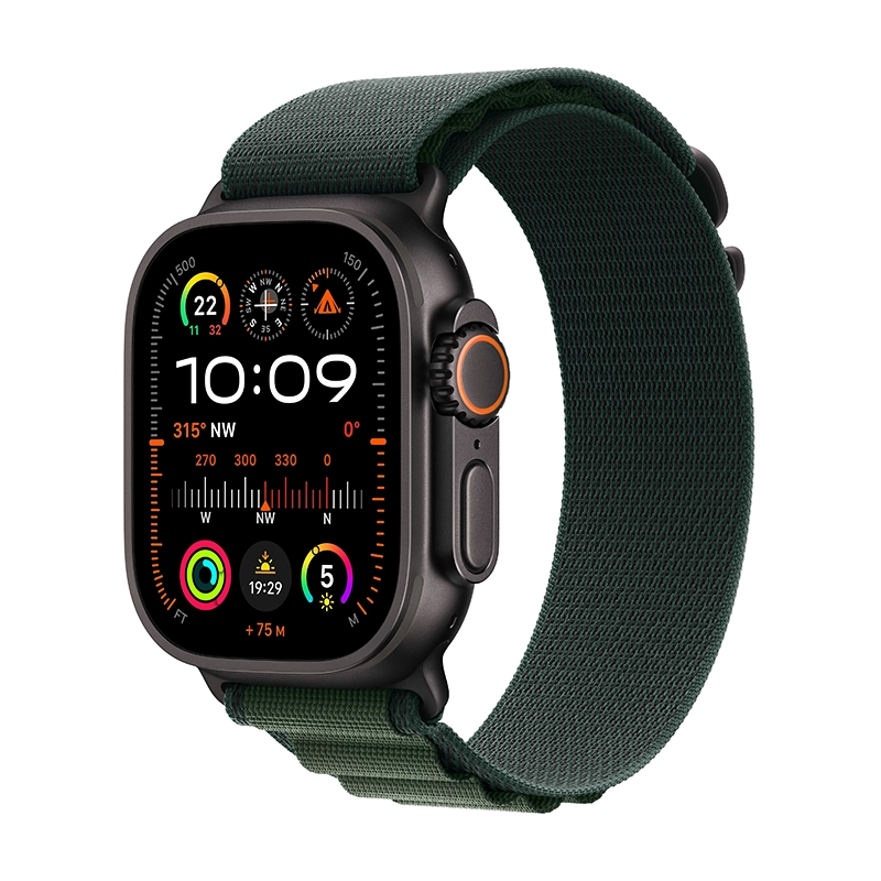 Apple Watch Ultra 2 Cellular 49mm Titanium Case With Alpine Loop M Ciemny zielony - Dark Green
