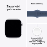 Apple Watch Series 10 (2024) GPS + Cellular 42 mm koperta aluminiowa Silver + pasek Denim Sport Band M/L