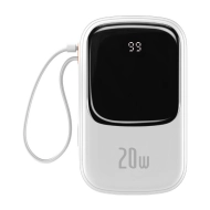 Powerbank Baseus Qpow Digital Display 20000 mAh Biały - White