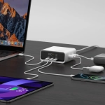 Ładowarka biurkowa 4smarts GaN Screen 100W Biała - White