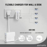 Ładowarka sieciowa 4smarts 200W 4x USB-C Biała - White